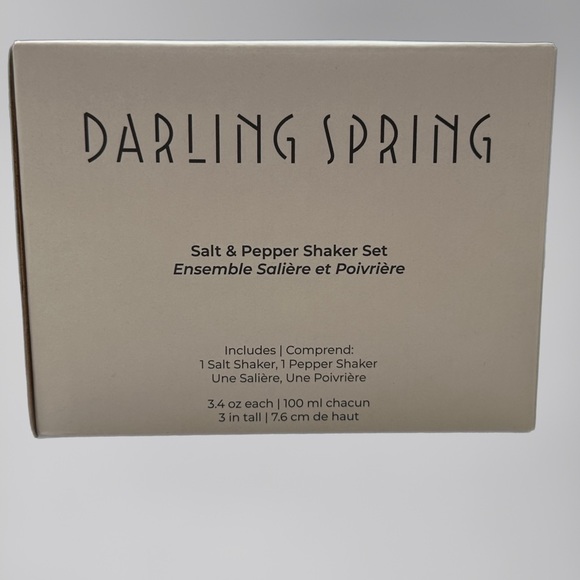NIB Darling Spring Premium Stoneware Salt & Pepper Shakers - Picture 7 of 13